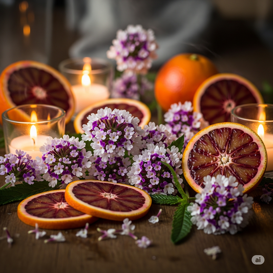 Bougie Chauffe-Plat VERVEINE / ORANGE SANGUINE